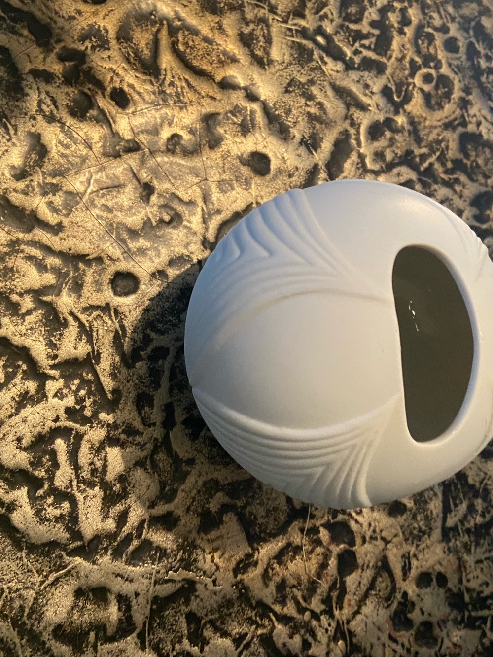 Stafford White Matte Ceramic Vase with Leaf Relief